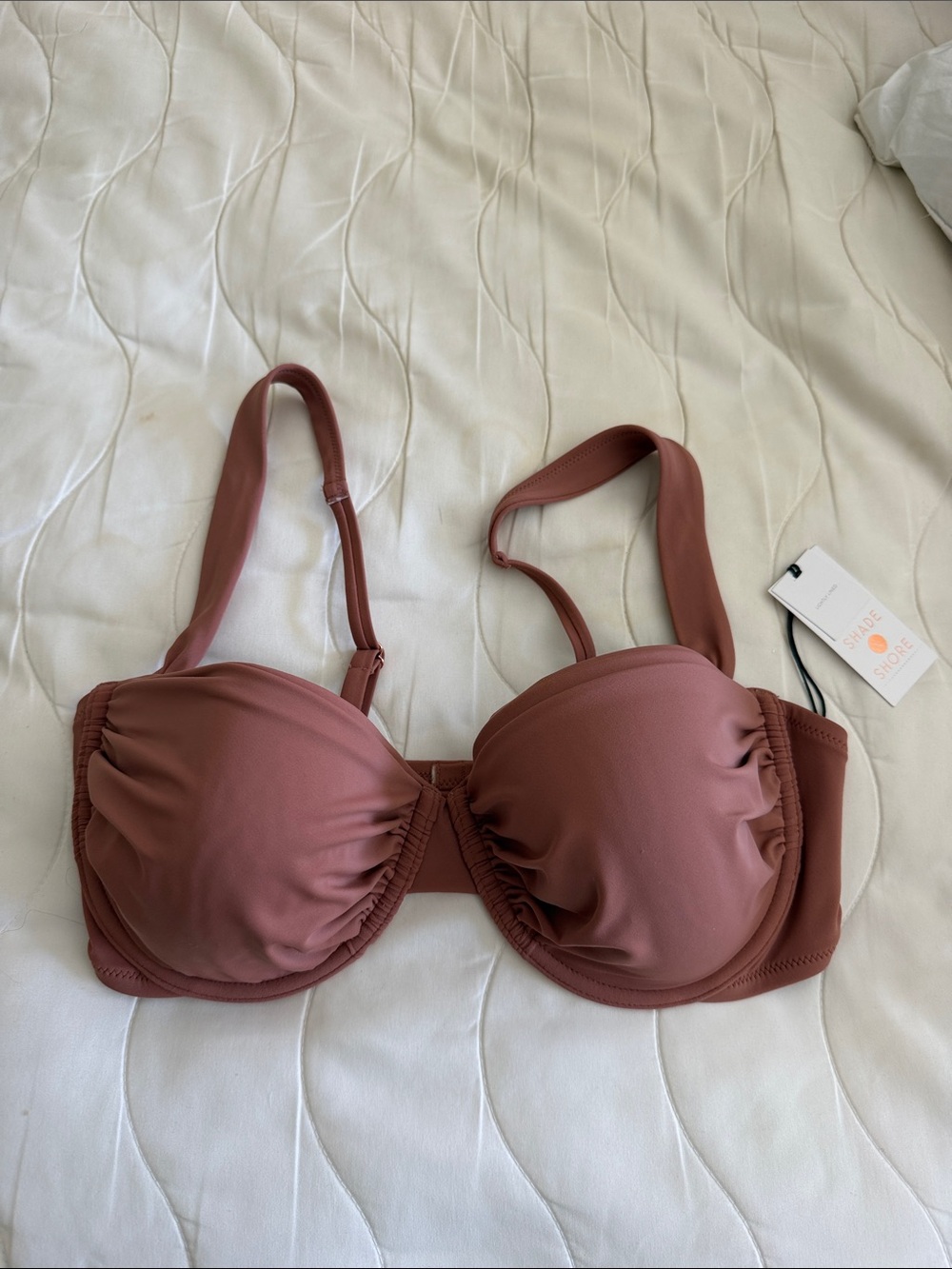 NWT Balconette Underwire Bikini Top with Adjustable Straps